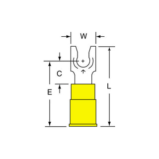 3M Vinyl Insulated Butted Seam Fork Terminal 33-8-P