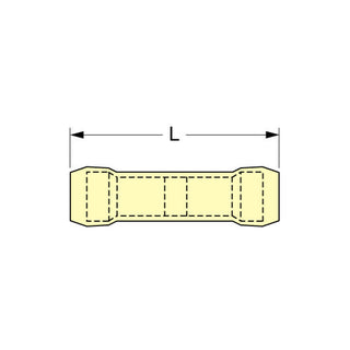 3M Nylon Insulated with Insulation Grip Butt Connector, 63-NB