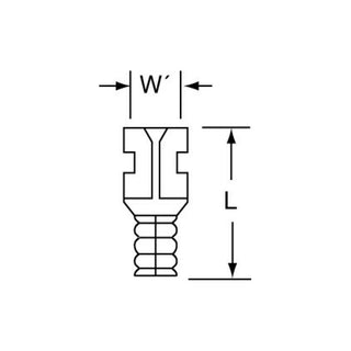 3M Non-Insulated Butted Seam Female Disconnect, 72F-187-20, Max. Temp.347 °F