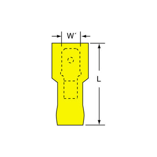 3M Nylon Insulated with Insulation Grip Male Disconnect, 73M-250-32-NB