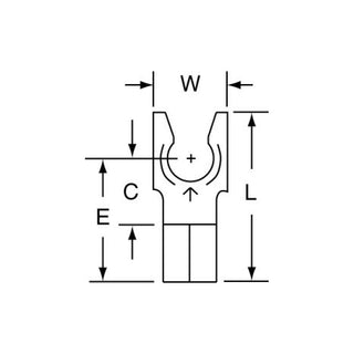 3M Non-Insulated Butted Seam Locking Fork Terminal, SS-33-10