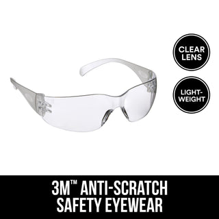 3M Safety Eyewear Anti-Scratch, 90953H1-DC-20, Clear, Clear Lens