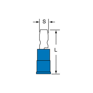 3M Nylon Insulated with Insulation Grip Bullet Style Male Disconnect