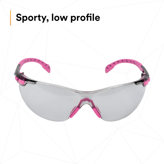 3M Solus 1000-Series Safety Glasses S1407SGAF, Pink/Black