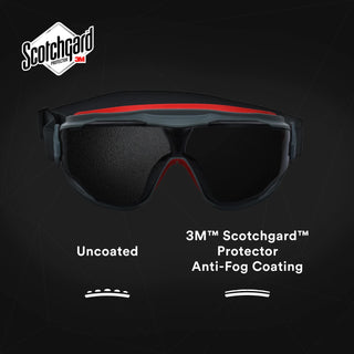 3M GoggleGear 500 Series GG502SGAF, Gray Scotchgard Anti-fog lens