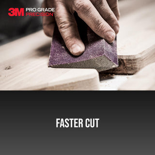 3M Pro Grade Precision Faster Sanding Block Sponge, 24001TRI-F-B