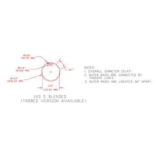 3M Finesse-it PSA Film Disc Roll 464LA, A3 3MIL, 1-3/8 in x NH,
Scallop