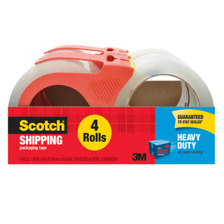 Scotch® Heavy Duty Shipping Packaging Tape 3850-4-2RD, 1.88 in x 54.6 yd