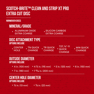 Scotch-Brite Clean and Strip XT Pro Extra Cut TN Quick Change Disc, XC-DN