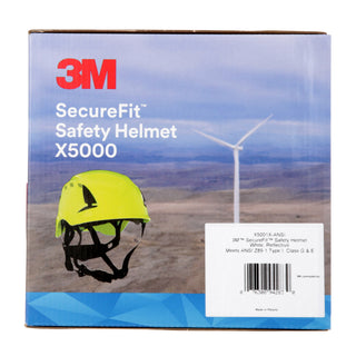 3M SecureFit Safety Helmet, X5001X-ANSI,  White, 1Ea/Box