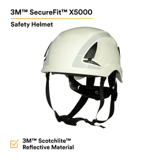 3M SecureFit Safety Helmet, X5001X-ANSI,  White, 1Ea/Box