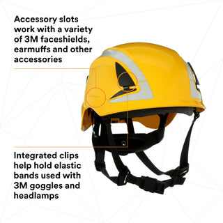 3M SecureFit Safety Helmet, X5002X-ANSI,  Yellow, 1Ea/Box