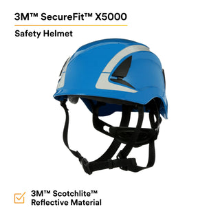 3M SecureFit Safety Helmet, X5003X-ANSI,  Blue, 1Ea/Box