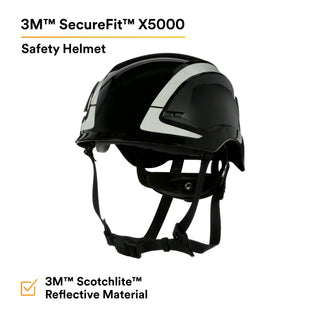 3M SecureFit Safety Helmet, X5012X-ANSI,  Black, 1Ea/Box