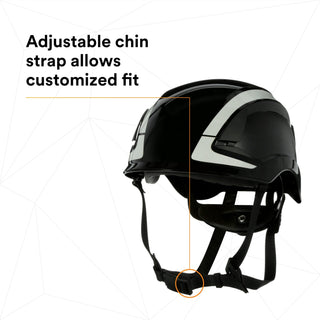 3M SecureFit Safety Helmet, X5012X-ANSI,  Black, 1Ea/Box