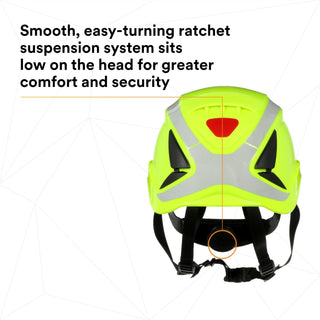 3M SecureFit Safety Helmet, X5014X-ANSI,  HVGreen, 1Ea/Box