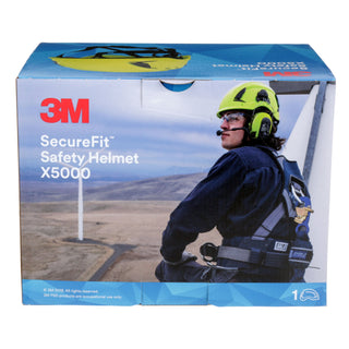 3M SecureFit Safety Helmet, X5002VX-ANSI,  Yellow, vented, 1Ea/Box