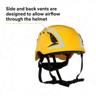 3M SecureFit Safety Helmet, X5002VX-ANSI,  Yellow, vented, 1Ea/Box