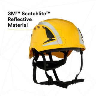 3M SecureFit Safety Helmet, X5002VX-ANSI,  Yellow, vented, 1Ea/Box