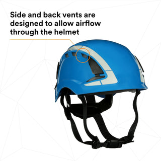 3M SecureFit Safety Helmet, X5003VX-ANSI,  Blue, vented, 1Ea/Box