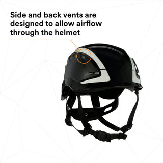 3M SecureFit Safety Helmet, X5012VX-ANSI,  Black, vented, 1Ea/Box