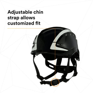 3M SecureFit Safety Helmet, X5012VX-ANSI,  Black, vented, 1Ea/Box