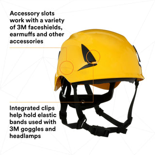 3M SecureFit Safety Helmet, X5002-ANSI,  Yellow