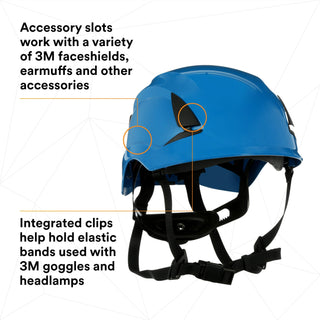 3M SecureFit Safety Helmet, X5003-ANSI,  Blue