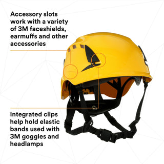 3M SecureFit Safety Helmet, X5002V-ANSI,  Yellow, vented