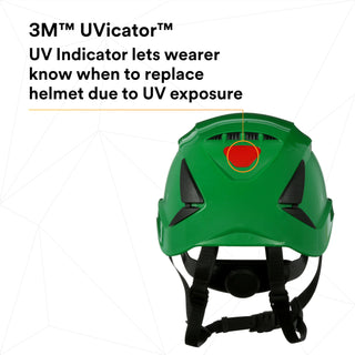 3M SecureFit Safety Helmet, X5004V-ANSI,  Green, vented