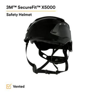 3M SecureFit Safety Helmet, X5012V-ANSI,  Black, vented