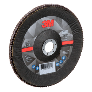 3M Flap Disc 769F, 80+, T29, 7 in x 7/8 in