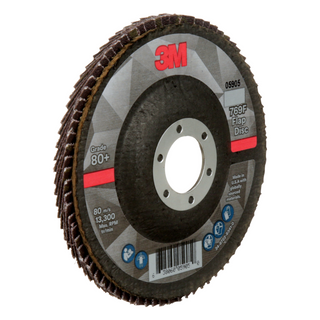 3M Flap Disc 769F, 80+, T27, 4-1/2 in x 7/8 in