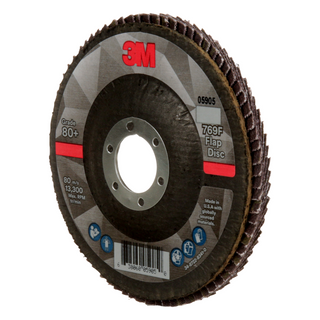 3M Flap Disc 769F, 80+, T27, 4-1/2 in x 7/8 in