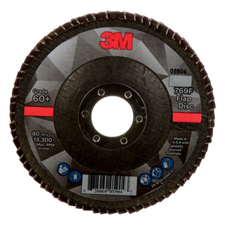 3M Flap Disc 769F, 60+, T27, 4-1/2 in x 7/8 in