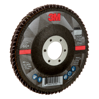 3M Flap Disc 769F, 60+, T27, 4-1/2 in x 7/8 in