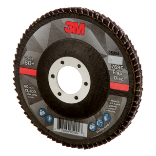 3M Flap Disc 769F, 60+, T27, 4-1/2 in x 7/8 in