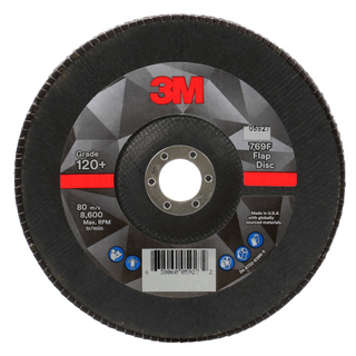 3M Flap Disc 769F, 120+, T29, 7 in x 7/8 in