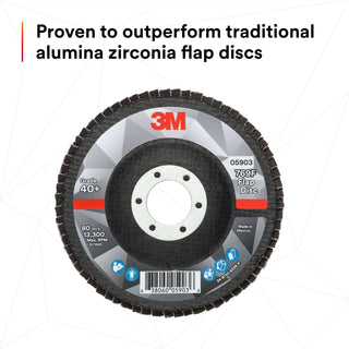 3M Flap Disc 769F, 120+, T27, 4-1/2 in x 7/8 in