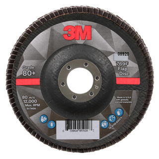 3M Flap Disc 769F, 80+, T29, 5 in x 7/8 in