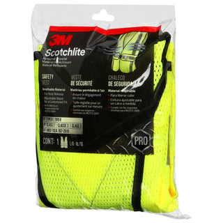 3M Reflective Construction Safety Vest with 5 Point Tear Away, Class 2