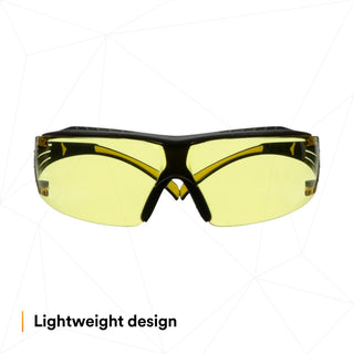 3M SecureFit 400 Series Safety Glasses SF403XSGAF-YEL, Yellow/Black