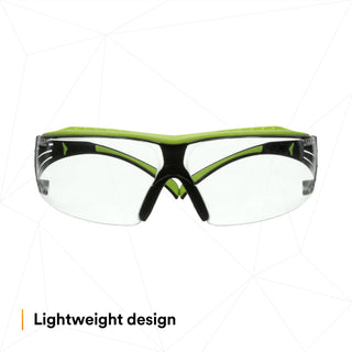 3M SecureFit 400 Series Safety Glasses SF401XAF-GRN, Green/Black