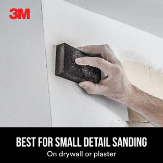 3M Drywall Sanding Sponge 9093DC, Dual Grit Block, 3 3/4 in x 2 5/8 in x 1 in