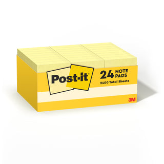 Post-it® Notes 653-24VAD, 1 3/8 in x 1 7/8 in (34.9 mm x 47.6 mm)