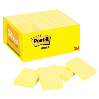 Post-it® Notes 653-24VAD, 1 3/8 in x 1 7/8 in (34.9 mm x 47.6 mm)