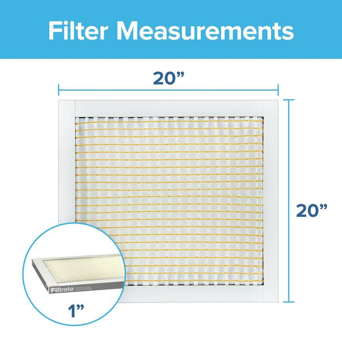 Filtrete Basic Dust & Lint Air Filter, 300 MPR, 302-4, 20 in x 20 in x1 in