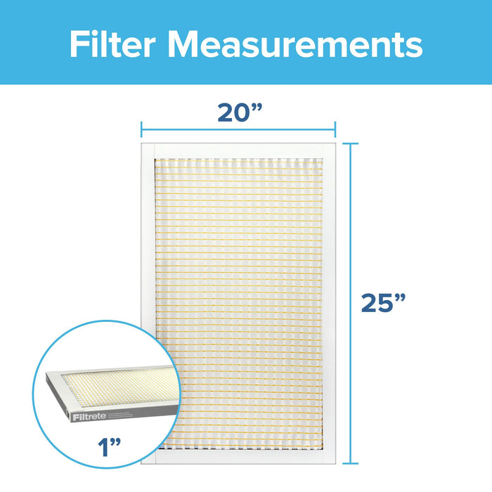 Filtrete Basic Dust & Lint Air Filter, 300 MPR, 303-4, 20 in x 25 in x1 in