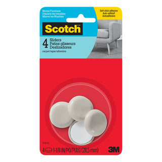 Scotch Sliders SP649-NA, Adhesive Hard, 1-1/16-in