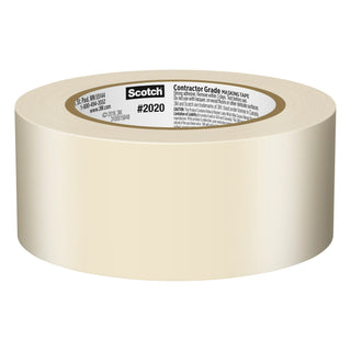Scotch® Contractor Grade Masking Tape 2020-48EP3, 1.88 in x 60.1 yd(48mm x 55m)